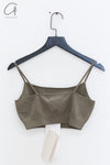 SWAYING 24 Autumn and Winter Cashmere Short Camisole Series SW-SW24AW1T03-HUILV Gray Green SW24AW1T04